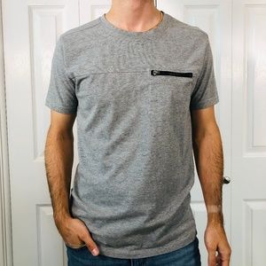 Loyalty & Faith Sounder Grey Zip Pocket T-Shirt M